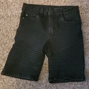 Boys Black Denim Shorts